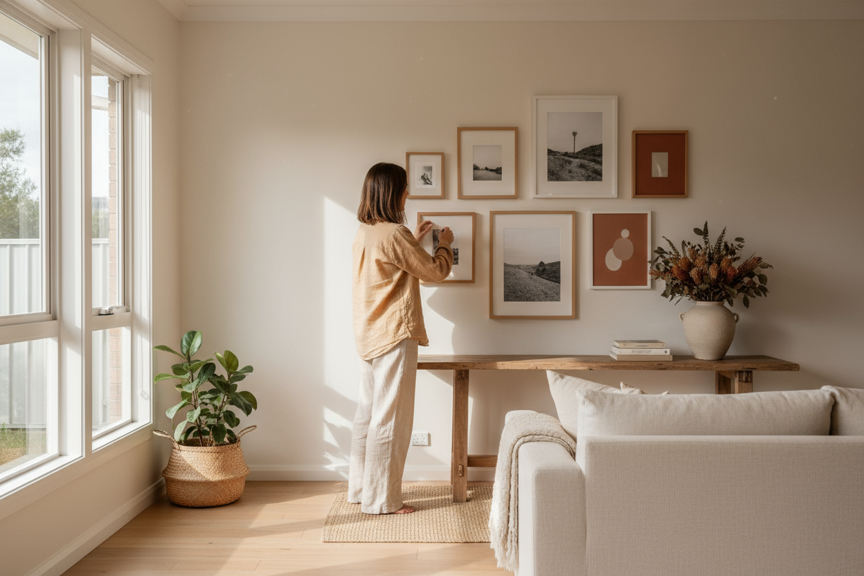 A clean visual showing a styled Australian home